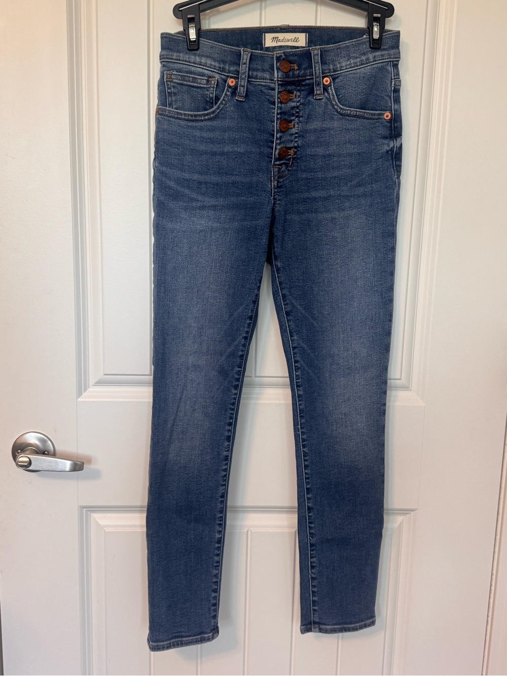 Madewell 9” Mid‎ Rise Skinny Crop Jeans Button Fly Size 24